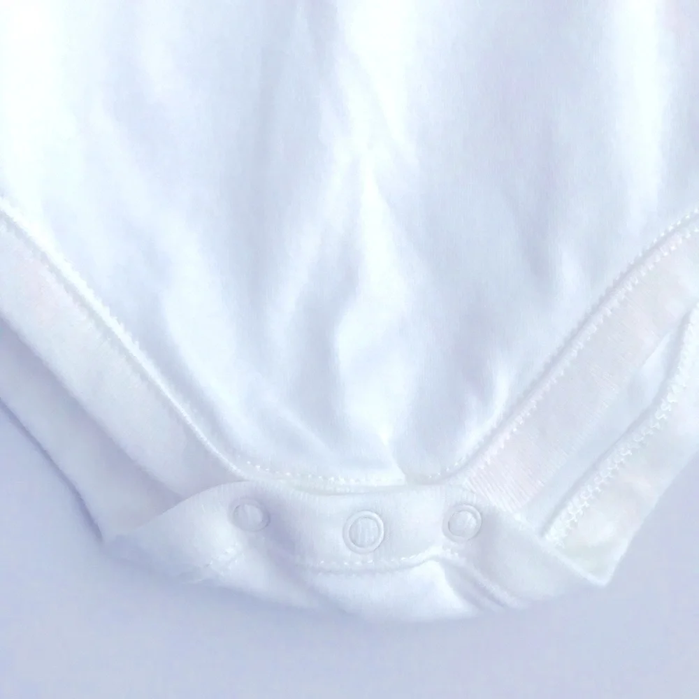 NWOT Gymboree 6-12 month onesie soft 100% white cotton